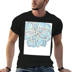 T-shirt à motif de plantes succulentes pour homme, en coton, drôle, en coton épais, T-shirt graphique