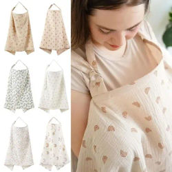 with Arch Neckline Breastfeeding Nursing Cover Breathable Multi-purpose Baby Feeding Cloth Adjustable