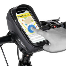 1L Sun Visor Bike Frame Bag Waterproof Bike Phone Mount Bag Support Touch Screen Bicycle Upper Tube Bag Road Bike Accessories