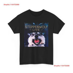 Steppenwolf Live Album Couverture T Shirt Rock Music Vintage Band vintage Lavé graphique Respirant Légèrement Unisexe mode