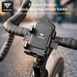 TOSUOD Bike Phone Holder Mountain Bike Riding Shock Absorption Anti-Shake Holder Bicycle Navigation Phone Cycling Gear