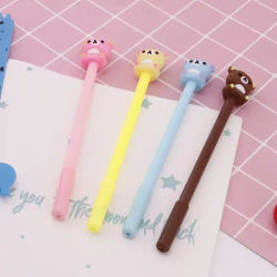 Stylos à Gel ours de dessin animé mignon, 50 pièces, papeterie d'apprentissage créative, stylo de Signature, fournitures scolaires Kawaii B