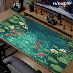 Tapis de souris Lotus Koi Gamer, impression à la demande, pour ordinateur, HD, pour la maison, nouveau tapis de souris XXL, tapis de bureau en caoutchouc naturel, tapis de table antidérapant
