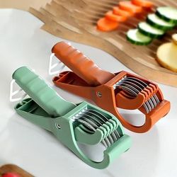 2 affettatrici da cucina per frutta, affettatrici multifunzionali per frutta e verdura, affettatrici professionali resistenti alla ruggine, adatte per barbecue e catering, affettatrici per cetrioli