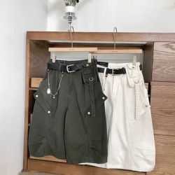 Nouvelle Collection Été 2026 – Pantalon Coréen Tendance Taille Haute à Poches, Longueur Cheville, Couleur Unie, Polyvalent pour Femme