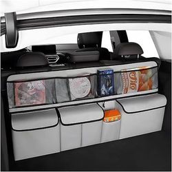 Organizzatore per bagagliaio auto, organizer da appendere al sedile posteriore con 9 ampie borse portaoggetti, accessorio multifunzione salvaspazio per interni auto, accessori per auto