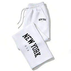 Pantalon de jogging imprimé NEW YORK 2026 pour hommes et femmes – Survêtement respirant de haute qualité pour la course et les loisirs