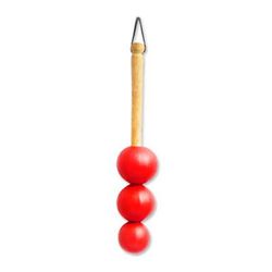 Cherry Tune,'Cherry Red Ofram Wood and Dried Calabash Gourd Televi Shaker'