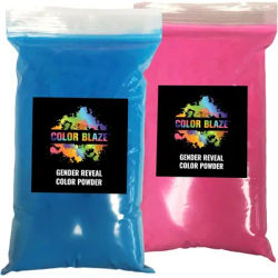 Color Baby Gender Reveal Powder - 2 Pounds of Colored Powder For Motorcycle Burnout, Toss, Photoshoot, Party & Festival