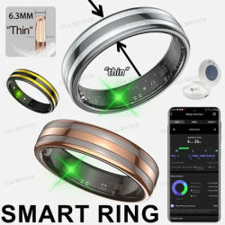 Nouvelle bague intelligente, moniteur de santé avec mesure du rythme cardiaque, du stress et de la température, mode multisports, étanche, détection des gestes, bague intelligente pour hommes et