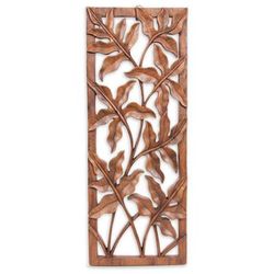 Wood wall panel, 'Forest Shrubs'