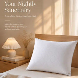 45x45/50x50/50x65/50x70/50x75/50x90/40x60cm Ultrasonic Overlock Sewing Technology, 100% Natural Duck Feather-Filled Pillows