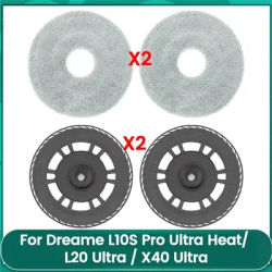 AEE2-Replacement Mop Plates Pads For Dreame L10S Pro Ultra Heat, L20 Ultra, X40 Ultra Robot Vacuum Cleaner Parts