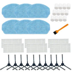 1set Side Brush Mop For Pads Water Tank Filter Cotton For MAMNV BR150 BR151 For G20 For ONSON BR150/BR151 For GTTVO Robot Vacuum