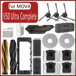 For MOVA V50 Ultra Complete Robot Vacuum Cleaner Replacement Accessories Main Side Brush Mop Cloth Hepa Filter Dust Bag Spare