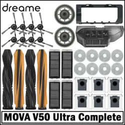 For MOVA V50 UItra Complete Robot Vacuum Spare Parts Main Side Brushes Mop Cloths HEPA Filters Dust Bags Accessories