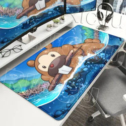 Tapis de souris étendu, tapis de bureau pour jeux d'anime, tapis de clavier pour gamer, accessoires de bureau, tapis antidérapant Pokemon Bidoof Kawaii