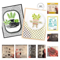 Pochoirs de superposition naturels, j'aime les plantes, matrices découpées et timbres de bord, bricolage fait à la main, scrapbooking, carte de voeux, journal intime, décoration artisanale