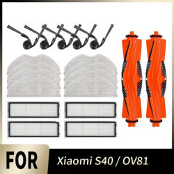 For Xiaomi S40 / OV81 Robot Vacuum Accessories Mop Cloth Hepa Filter Main Side Brush Spare Parts Replacement Consumables