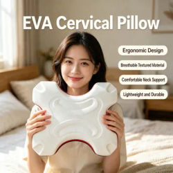 Oreiller de massage cervical en mousse EVA moulée, étanche, pour étirement de la colonne vertébrale, dispositif de traction, correcteur de posture, support de nuque