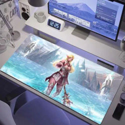 Tapis de souris Lineage 2 pour PC Gamer Lea, grand bureau, polymères, accessoires de jeu, tapis Deskvirus, tapis d'ordinateur portable, tapis Anime, Sub média