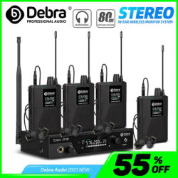 Debra Stéréo Sans Fil In-Ear Moniteur Système ST-102 pour Professionnel Scène Statique Studio Batteur tinger