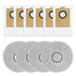 For LEFANT For M3 / For M3 For Gen2 Robot Vacuum 4 Mop Pads 6 Dust Bags For Household Supplies Cleaning Vacuum Parts
