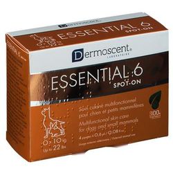 Essential 6® spot-on Hund 0-10kg 4 pz Pipette monodose