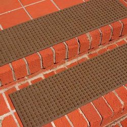 Set of 4 Water & Dirt Shield Stair Tread Mats - Dark Brown - Frontgate