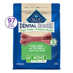 Blue Dental Bones Mini Size Dog Treats, 27 oz.