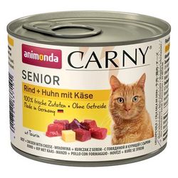 12x200g Senior Beef, Chicken, & Cheese Animonda Carny Wet Cat Food