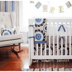 New Arrivals Dakota Blue 4 Piece Baby Crib Bedding Set