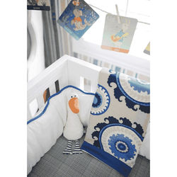 New Arrivals Dakota Blue 4 Piece Baby Crib Bedding Set