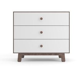 Oeuf 3 Drawer Dresser - Sparrow - White/Walnut