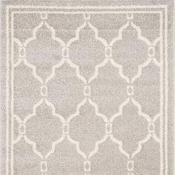 Darrin Performance Area Rug - Ivory/Red, 8' x 10' - Frontgate