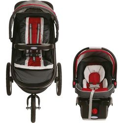 Graco FastAction Fold Jogger Click Connect Travel System - Chili Red