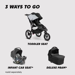 Baby Jogger Summit X3 Single Jogging Stroller - Black / Gray