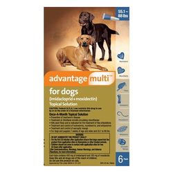 Advantage Multi for Extra Large Dogs 55.1-88 Lbs (Blue) 6 Doses