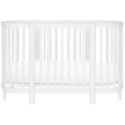 Babyletto Hula Convertible Oval Crib & Mini Bassinet - White Finish