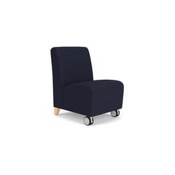 Siena Armless Guest Chair w/ Casters in Standard Fabric or Vinyl