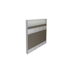 36"W x 48"H Double Raceway Office Panel w/Glass Window