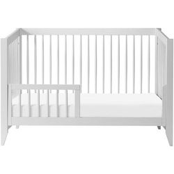 Babyletto Sprout 4-in-1 Convertible Crib with Toddler Bed Conversion Kit in Light Grey