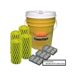 Powerflare 36-Pack Bucket of Magnetic PowerFlare Lights Infrared Olive Drab Green Shell BUCKET36M-I-OD
