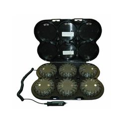 Powerflare Rechargeable PF-200R Safety Light Kit Pack of 6 Units w/ CR123 Battery Red LED Olive Drab Shell PF6P-210R-R-OD