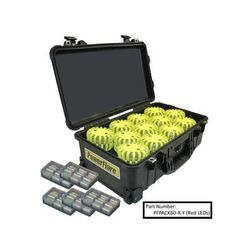 Powerflare 60-Pack Powerflare Kit in Hard Case Red LEDs Black Shell PFPACK60-R-BK