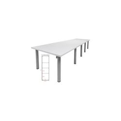 14' x 4' White Conference Table