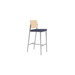 Avon Bar Height Cafe Stool w/ Plywood Back & Upholstered Seat in Upgrade Fabric or Health
