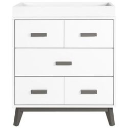 Babyletto Scoot 3-Drawer Changer Dresser - Slate/White