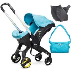 Doona Infant Car Seat + Accessory Bundle - Sky (Turquoise)
