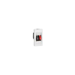 Legrand - Prise haut-parleur Mosaic 1 module avec bornier 4mm² pour liaison audio stéréo de